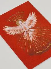 Red Confirmation Picture - Holy Spirit Dove