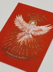 Red Confirmation Picture - Holy Spirit Dove