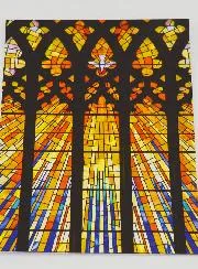 Confirmation Picture - Stained Glass window Fire of the Holy Spirit