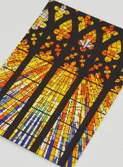 Confirmation Picture - Stained Glass window Fire of the Holy Spirit