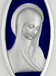 Silver Medal Holy Virgin Mary of Lourdes