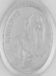 Our Lady of Lourdes Medal - 925 Silver