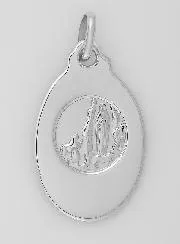 Medal Holy Virgin Mary's Profile - Sterling Silver