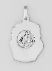 Head of the Crowned Christ Nugget Medal - Sterling Silver