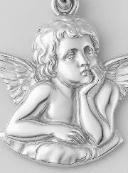 Protective Guardian Angel Medal - 925 Silver