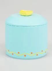 Wooden Rosary Box - Blue and Yellow heart