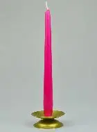 Tabletop Candlestick Candle - Rose Pink - 25 cm