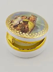 Crowned Virgin with Baby Jesus Pyx - 5 cm