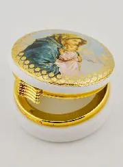 Holy Virgin with Baby Jesus Pyx - 5 cm