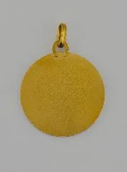 Shiny Saint Michael Archangel Medal in 18 Carats Solid Gold - 1,8 cm