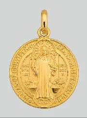 Saint Benedict Medal in 18 Carat Gold - 16 mm