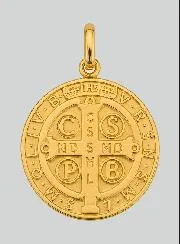 Saint Benedict Medal in 18 Carat Gold - 16 mm