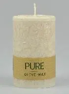 Organic Candle 100% Olive Wax - Sahara Sand Color - 9 x 6 cm