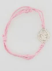 Saint Benedict Medal Bracelet - Light Pink
