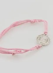 Saint Benedict Medal Bracelet - Light Pink