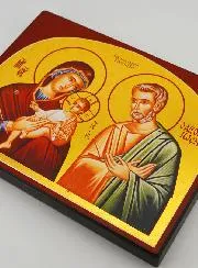 Holy Family Icon - 20 cm - French Monastic Handicraft