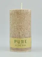 Organic Olive Candle - Marbled Taupe - 100% Natural - 13 x 7 cm