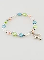 Religious Child Bracelet - Cross & Heart of Love