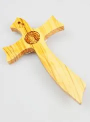 Olive Wood Cross of Saint Benedict