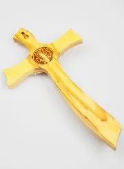 Saint Benedict Olive Wood Cross - 27 cm