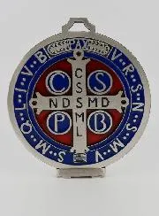 Saint Benedict Large Colored Wall Medal - 13 cm