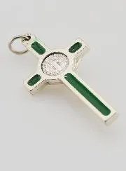 Saint Benedict Cross Pendant - Green