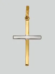 Christ's Cross Pendant Yellow & White Gold - 25mm - 18Kt Solid Gold