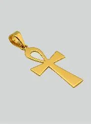 Egyptian Cross of Life Pendant - 20mm - 18Kt Solid Gold