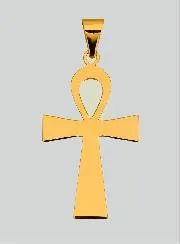 Egyptian Cross of Life Pendant - 20mm - 18Kt Solid Gold