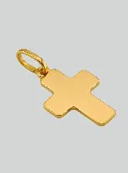 Classic Cross Pendant - 15mm - 18Kt Solid Gold