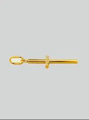 Round Wire Classic Cross Pendant - 22mm - 18Kt Solid Gold