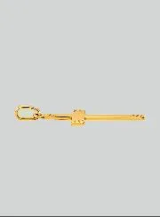 Classic Cross Pendant with Zircons - 22mm - 18Kt Solid Gold