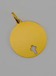 Christ's Cross Medal with Online Engraving - 16mm - 18Kt Solid Gold