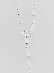 Solid Sterling Silver Rosary - Shiny Beads 3mm