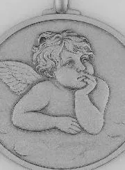 925 Solid Silver Guardian Angel Medal - 21mm