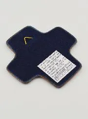 Our Lady of Protection Lebanon Enamels Baptism Cross