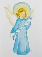 Blue Boy Baptism Picture - I look after you