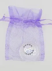 Purple Crystal & Cross Ring - Solid Silver - Adjustable size