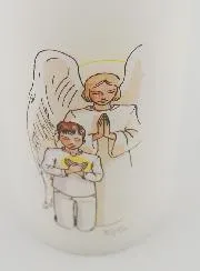 Thanksgiving Communion Altar Candle - Brown Hair Boy