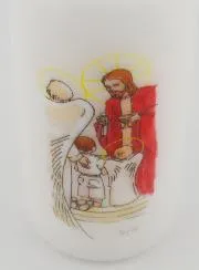 Angels' Bread Communion Altar Candle - Brown Haired Boy