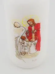 Communion Candle Angel's Bread  - Brown Haired Boy