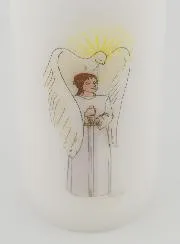 Knight of the Holy Spirit Confirmation Church Candle - Brown Haired Girl