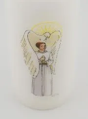 Knight of the Holy Spirit Confirmation Altar Candle - Brown Boy