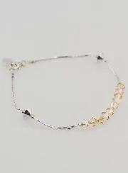 Decade Rosary Bracelet Amber Crystal & Silver