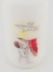 Receive the Holy Spirit Confirmation Church Candle - Brown Haired Girl