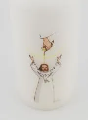 Confirmation Candle - Anointing of the Holy Spirit - Brown Haired Girl