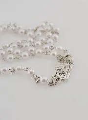 Rosary White Mother of Pearl Gift Box - 40 cm