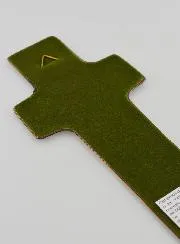 Baptism Cross with Lebanon Enamels for a Girl with Prayer in French