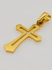 Openwork Cross Pendant - Golden