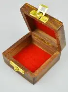 Wooden Rosary Box with Dove of Peace